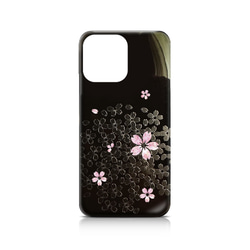 夜桜 - 和風 立体加工 iPhoneケース / T007000K【iPhone15シリーズも対応可能】 2枚目の画像