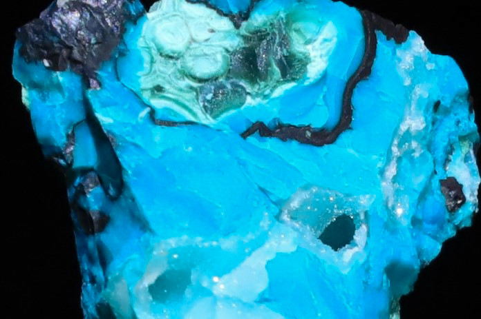 8g ★希少な結晶★ 2019年閉山スコーピオン・ジンク鉱山産 天然 マラカイト クリソコラ クォーツ 結晶 原石 鉱物