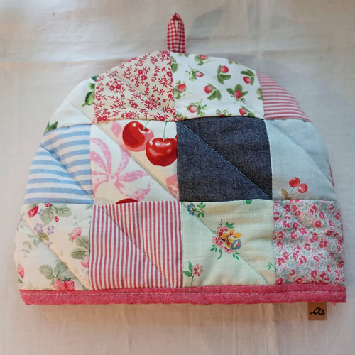 再販】カントリーパッチワーク＊ティーコゼ ポットカバー・ティー