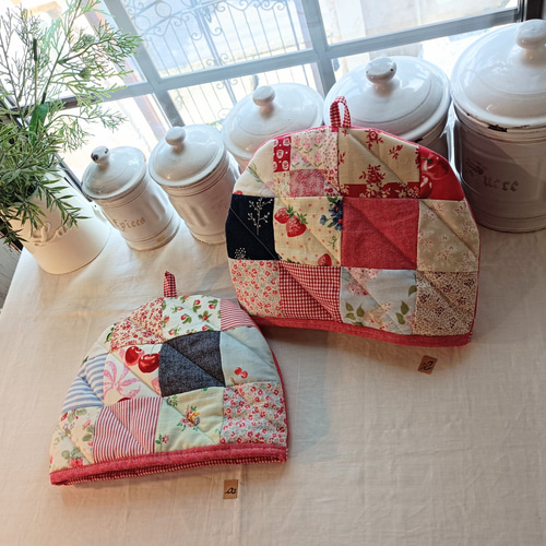 再販】カントリーパッチワーク＊ティーコゼ ポットカバー・ティー