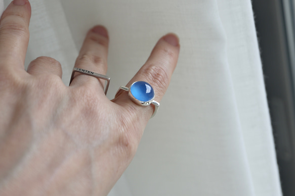 [青の洞窟 blue chalcedony]ring 2枚目の画像