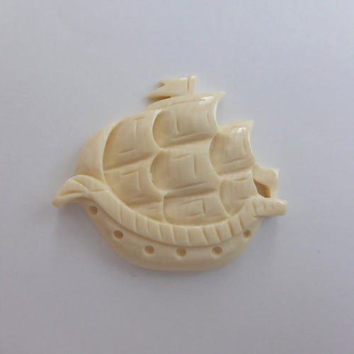 本象牙 アイボリーカービング、ナンタケットバスケット用オーナメント