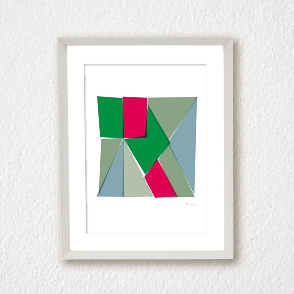 アートポスター『柊』☆抽象漢字☆お名前アート☆風水インテリア☆北欧