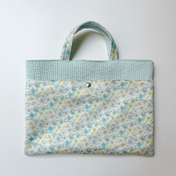 ヌビ レッスンバッグ ミント×リバティ シンクオブミー✩ ヌビバッグ