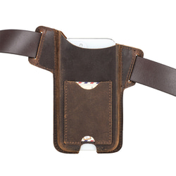本革 ボディバッグ メンズ 携帯ウエストポーチ レザーバッグ 鞄 ウエストバッグ ファニーパック 牛革 かばん ビジネス 4枚目の画像