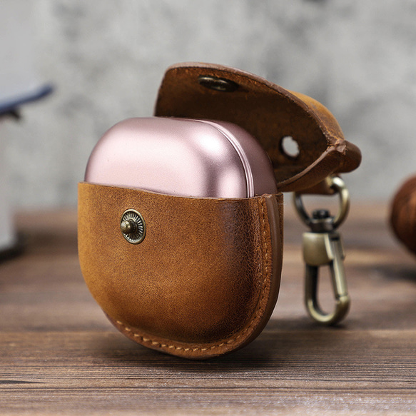 【美品】PLUSSOUND イヤホン レザーケース　色：バーガンディ Amazon.com: Linsoul ZiiGaat PELLEPOD Leather Earbud Case