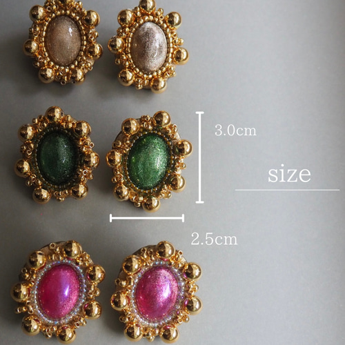 シルバーピアス ゴールドピアス モードアクセサリー ビーズ