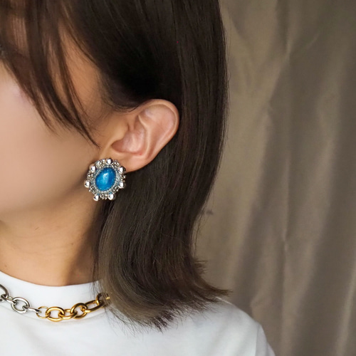 シルバーピアス ゴールドピアス モードアクセサリー ビーズ