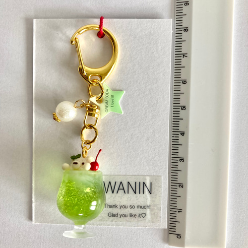クリームソーダ　チェーンキーホルダー　超美品　展示のみ 7e090094a18e93ad4c3fe0866cd30e