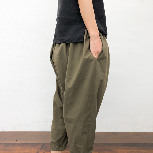 kicsdocument　PEポプリンギャザーパンツ　GRAY kicsdocument PEポプリンギャザーパンツ GRAY