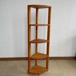 特注】木製コーナーラック コーナーシェルフ 高さ130cm 棚・シェルフ