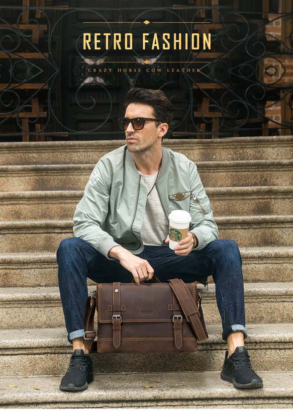 ビジネスブリーフバッグ 14インチノートパソコンバッグ メンズ 通勤通学 本革 ビジネスショルダーバッグ 彼氏父の日誕生 メンズ 本革 通勤通学 バッグ 旅行バッグ