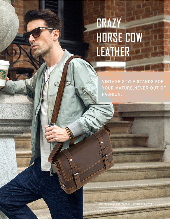 ビジネスブリーフバッグ 14インチノートパソコンバッグ メンズ 通勤通学 本革 ビジネスショルダーバッグ 彼氏父の日誕生 メンズ 本革 通勤通学 バッグ 旅行バッグ