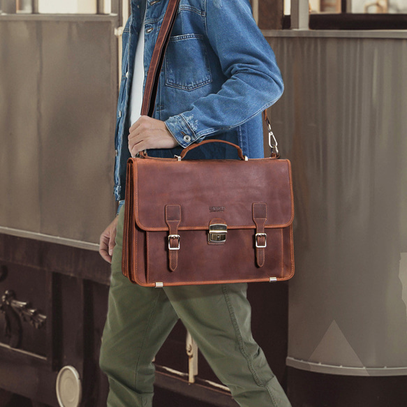 ビジネスブリーフバッグ 14インチノートパソコンバッグ メンズ 通勤通学 本革 ビジネスショルダーバッグ 彼氏父の日誕生 メンズ 本革 通勤通学 バッグ 旅行バッグ