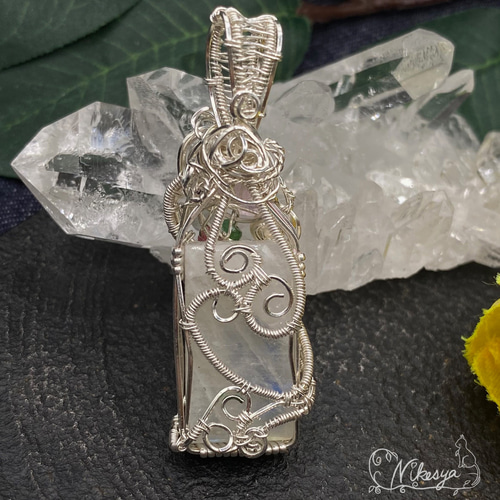 Silver Filled】【ワイヤーアクセサリー】ブルームーンストーン