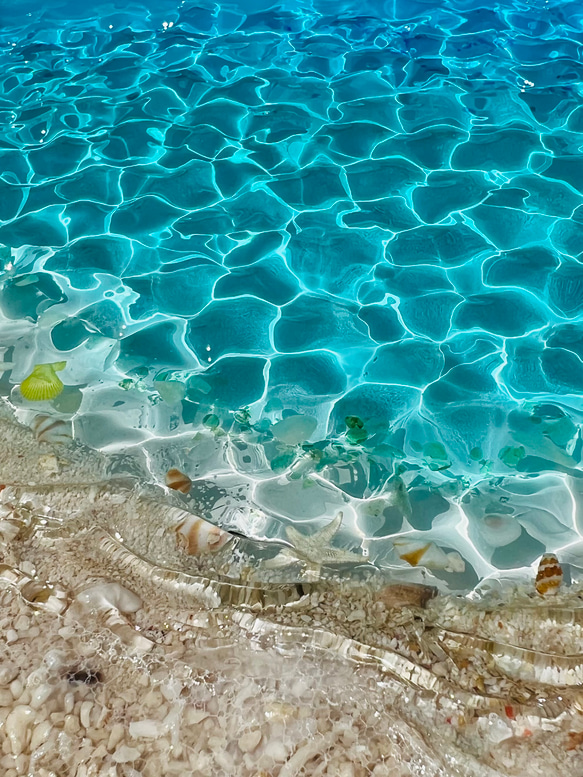 海の波紋 レジンアート 水面 水紋 砂浜　エポキシ　什器　ディスプレイ　アクセサリートレイ　インテリア　 1枚目の画像