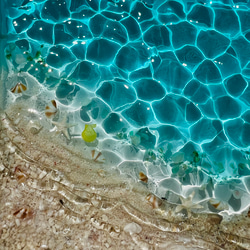 海の波紋 レジンアート 水面 水紋 砂浜　エポキシ　什器　ディスプレイ　アクセサリートレイ　インテリア　 5枚目の画像