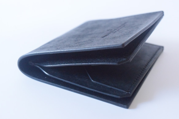 [受注生産品] No.016M [billfold] 二つ折り財布(グレー) 4枚目の画像