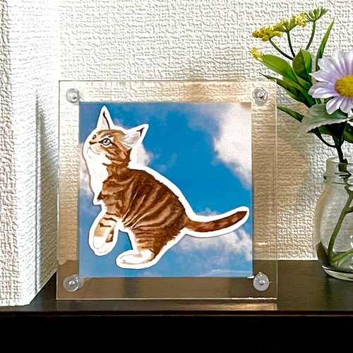 【ペット画ミニサイズ】オーダー制作　犬　猫　動物　イラスト 5a6f6098b54dfbfb867749b60be60e