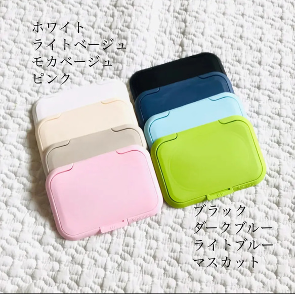 kumasanネイビー　omutsu pouch  播州織　少し大きめ　ビタット付きオムツポーチ　お尻ふき別収納可能　 6枚目の画像