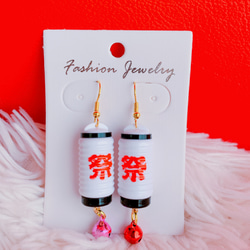 お祭り☆提灯☆ちょうちんお祭り⭐ピアス・イヤリング⭐タッセル⭐鈴