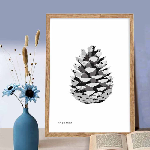 アートな松ぼっくり イラスト ポスター A4 A3 A2 A1 アートポスター