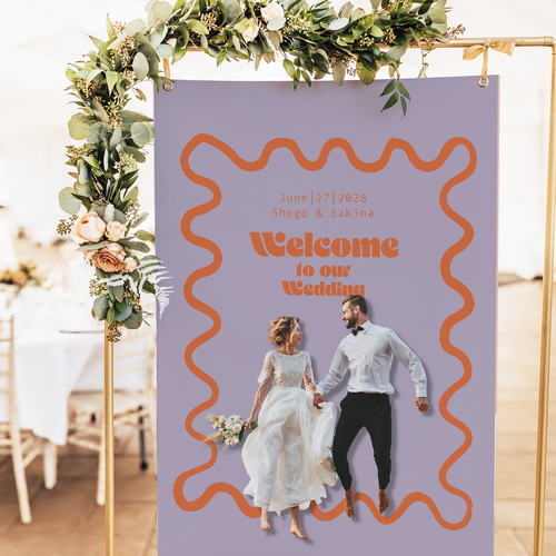 写真ウェルカムボード くねくね 前撮り│ウェディング 結婚式