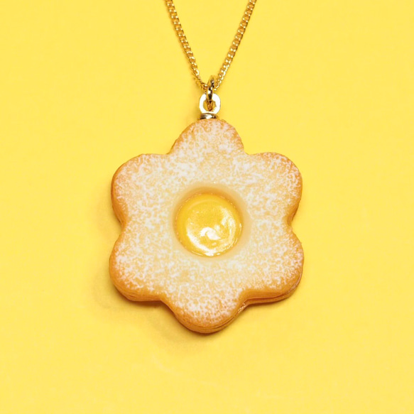 【Sサイズ】レモンカードクッキーのネックレス（K16GP） 2枚目の画像