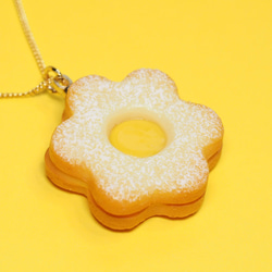 【Sサイズ】レモンカードクッキーのネックレス（K16GP） 4枚目の画像