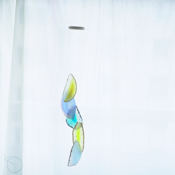 Lemon Soda 02 - メノウのヒーリングチャイム / 天然石瑪瑙風鈴 メノウ風鈴 2枚目の画像