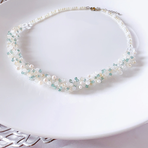 期間限定価格5,800→5,000円 ネックレス 白 卒業 入学 母の日