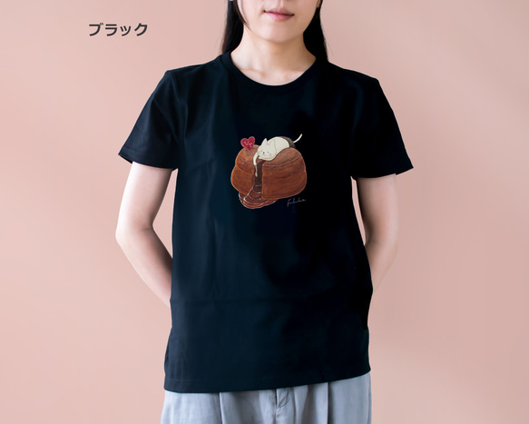 選べるフォンダンショコラとネコぱんのTシャツ【受注制作】 6枚目の画像