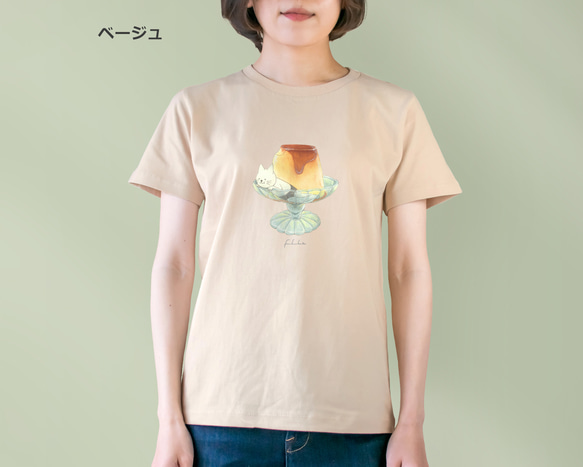 選べるプリンとネコぱんのTシャツ【受注制作】 4枚目の画像