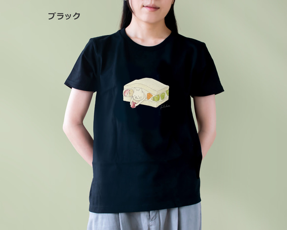 選べるフルーツサンドとネコぱんのTシャツ【受注制作】 5枚目の画像