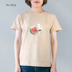 選べるスイカゼリーとネコぱんのTシャツ【受注制作】 7枚目の画像