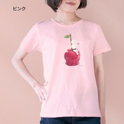 選べるりんご飴とネコぱんのTシャツ【受注制作】 9枚目の画像