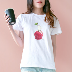 選べるりんご飴とネコぱんのTシャツ【受注制作】 2枚目の画像