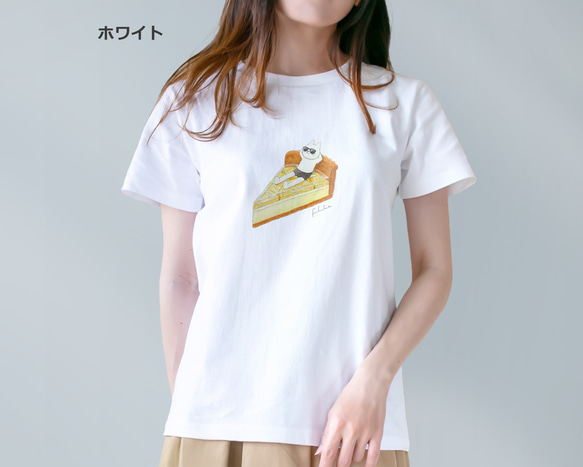 選べるレモンタルトとネコぱんのTシャツ【受注制作】 5枚目の画像