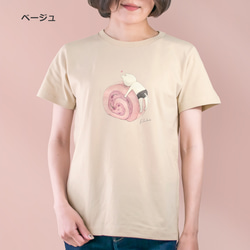 選べる桜ロールケーキとネコぱんのTシャツ【受注制作】 4枚目の画像