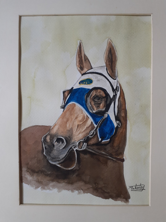 水彩画 競走馬 絵画 makochin 通販 16087329｜Creema(クリーマ)