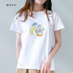 選べる紫陽花カップケーキとネコぱんのTシャツ【受注制作】 7枚目の画像