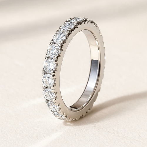 Creema限定】3mm モアサナイト モアッサナイト フルエタニティリング