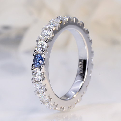 通販でクリスマス Creema限定】モアサナイト モアッサナイト フルエタニティリング アクセサリー