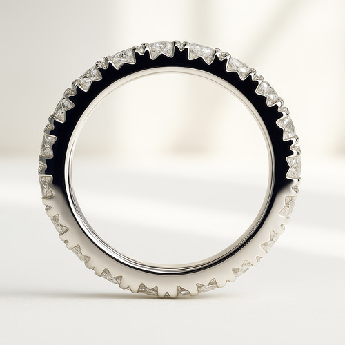 はなはな様/最高級モアサナイト/ フルエタニティリング / 3mm モアサナイト Dカラー VVS1 3mm フルエタニティリング（シルバー925