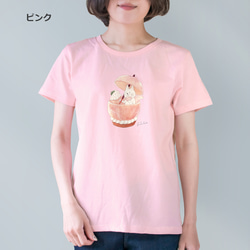 選べる桃タルトとネコぱんのTシャツ【受注制作】 9枚目の画像