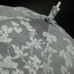 紬の日傘「白露」 11枚目の画像