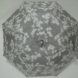 紬の日傘「白露」 3枚目の画像