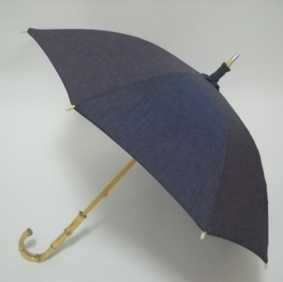 久留米絣の日傘　「飛燕草（デルフィニウム）」 2枚目の画像