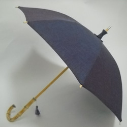 久留米絣の日傘　「飛燕草（デルフィニウム）」 1枚目の画像