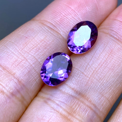 AMR10 宝石質 天然 アメジスト 楕円 アメシスト 紫水晶 ２月誕生石 ルース 裸石 5枚目の画像